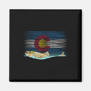 Íman Bandeira do Colorado Truta Marrom Fly Fishing Pesc