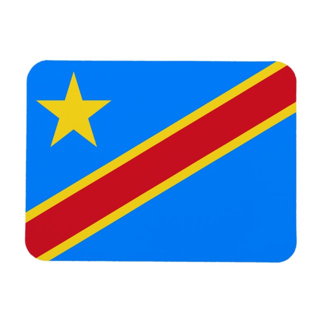 Íman Bandeira do Congo Quinxassa (Horizontal)