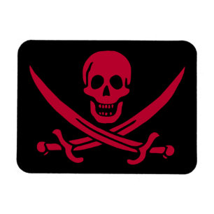 Íman Bandeira do Crânio e Espadas Pirata do Calico Jack