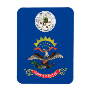 Íman Bandeira do Dakota do Norte