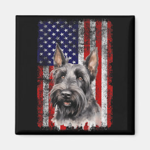 Íman Bandeira do Dia 4 de Julho para Amantes do Cão Ter