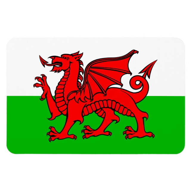 Íman Bandeira do Dragão Vermelho Galês (Horizontal)