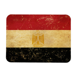 Íman Bandeira do Egito Design Grunge Vintage