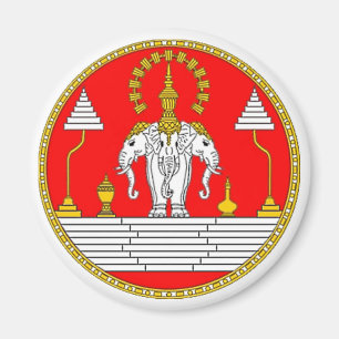 ÍMAN BANDEIRA DO ELEFANTE PRINCIPAL DE LAOS TRÊS