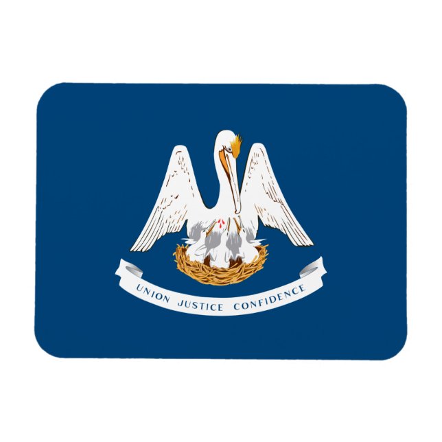 Íman Bandeira do Estado da Louisiana (Horizontal)