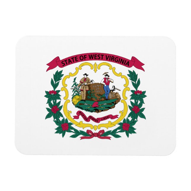 Íman Bandeira do Estado da Virgínia Ocidental (Horizontal)
