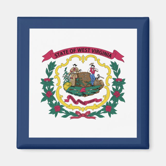 Íman Bandeira do Estado da Virgínia Ocidental (Frente)
