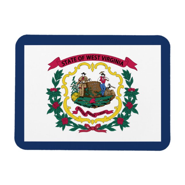 Íman Bandeira do Estado da Virgínia Ocidental (Horizontal)