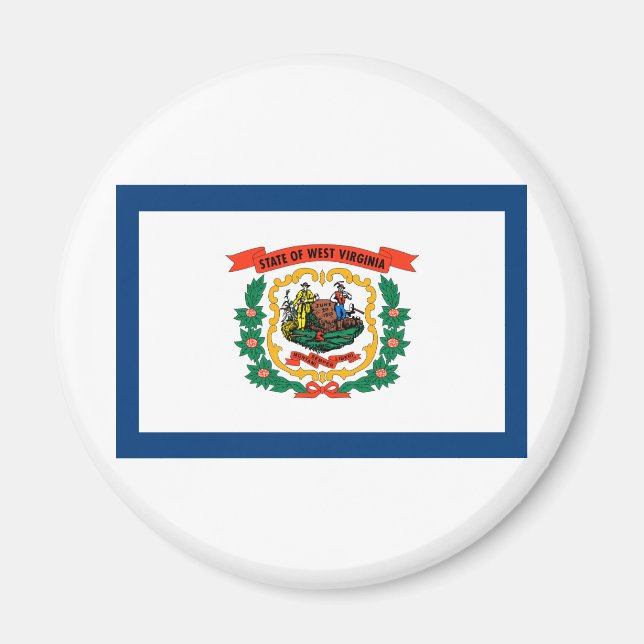 Íman Bandeira do Estado da Virgínia Ocidental (Frente)