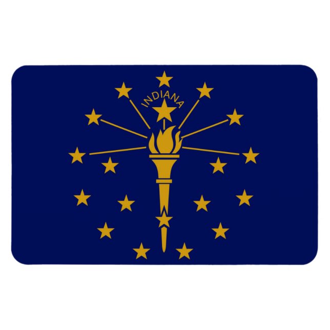 Íman Bandeira do Estado de Indiana (Horizontal)