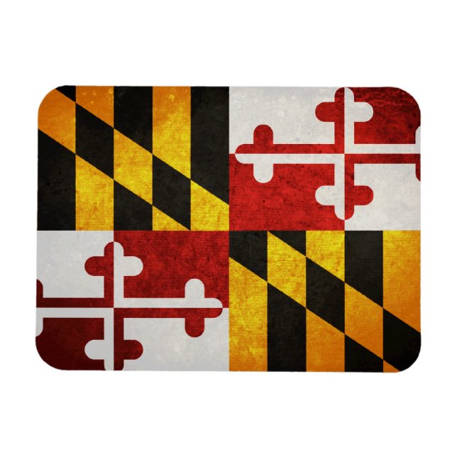 Íman Bandeira do Estado de Maryland (Horizontal)
