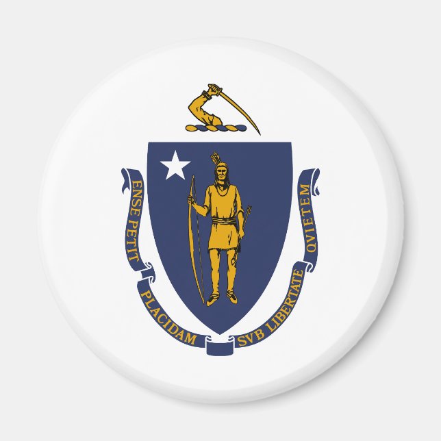 Íman Bandeira do Estado de Massachusetts (Frente)