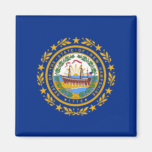 Íman Bandeira do Estado de New Hampshire (Frente)