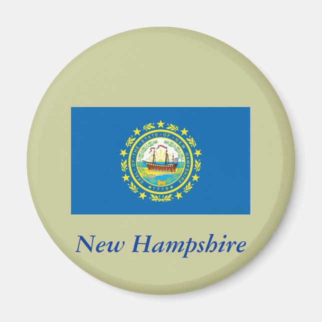 Íman Bandeira do Estado de New Hampshire (Frente)