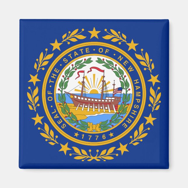Íman Bandeira do Estado de New Hampshire (Frente)