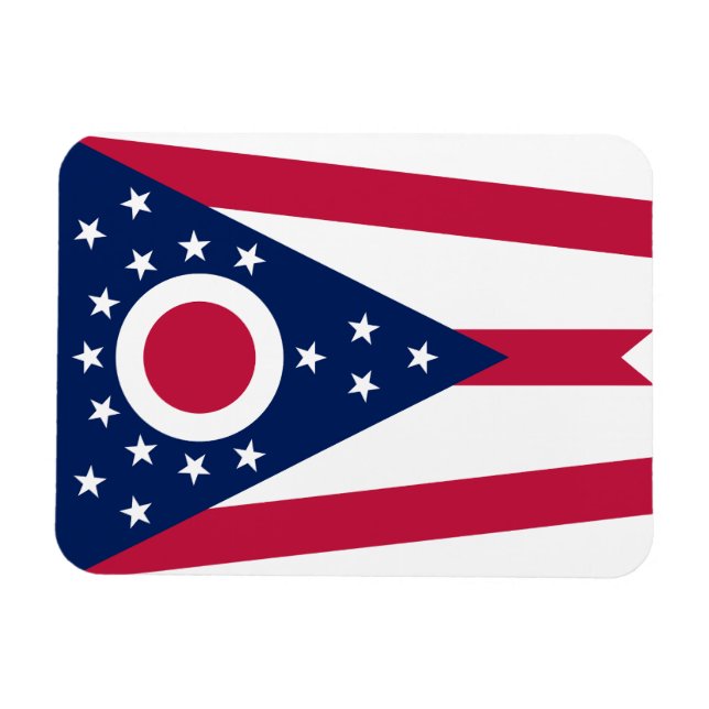 Íman Bandeira do Estado de Ohio (Horizontal)