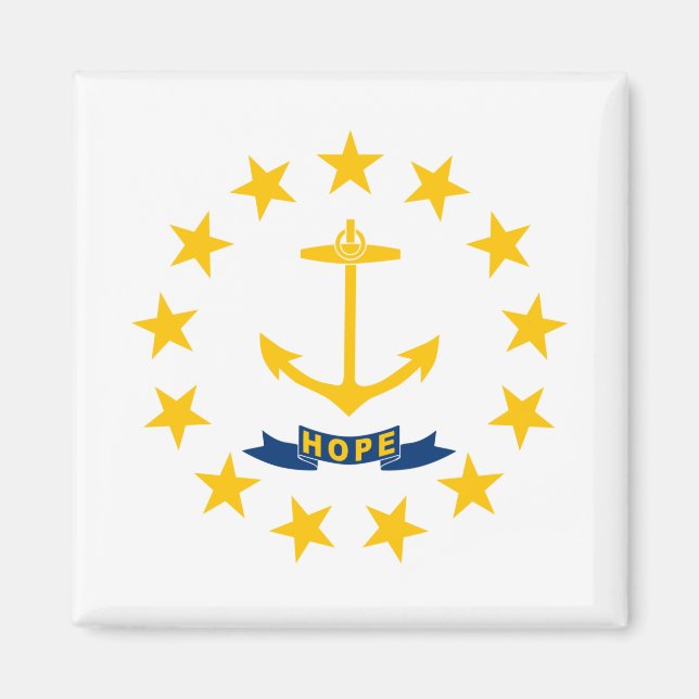 Íman Bandeira do Estado de Rhode Island (Frente)