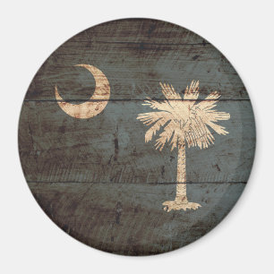 Íman Bandeira do estado de South Carolina na grão de