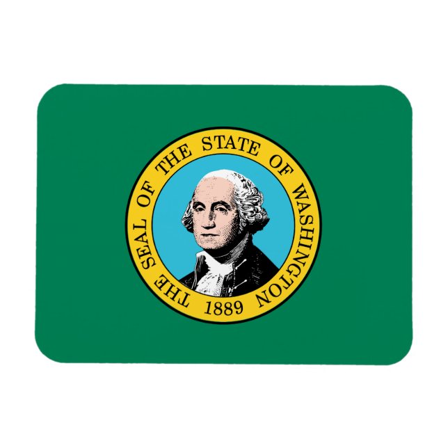 Íman Bandeira do Estado de Washington (Horizontal)