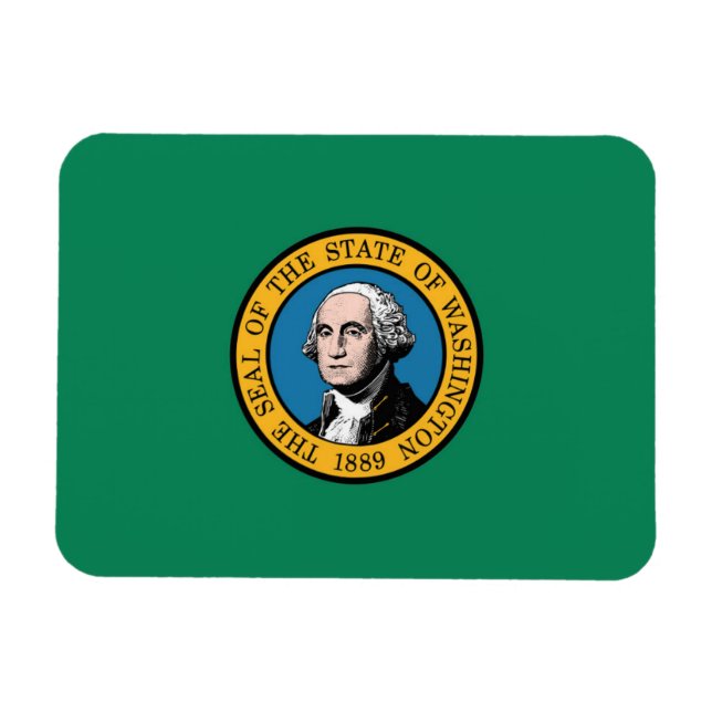 Íman Bandeira do Estado de Washington, EUA (Horizontal)