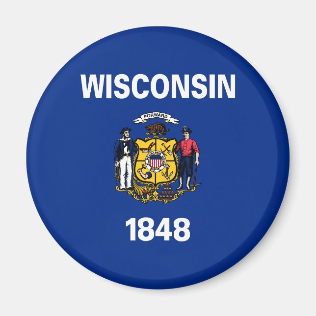 Íman Bandeira do Estado de Wisconsin (Frente)