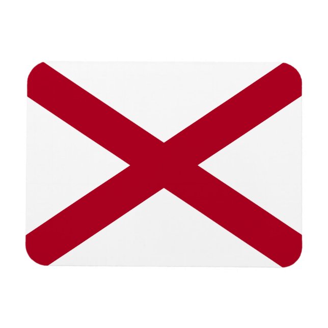 Íman Bandeira do Estado do Alabama (Horizontal)