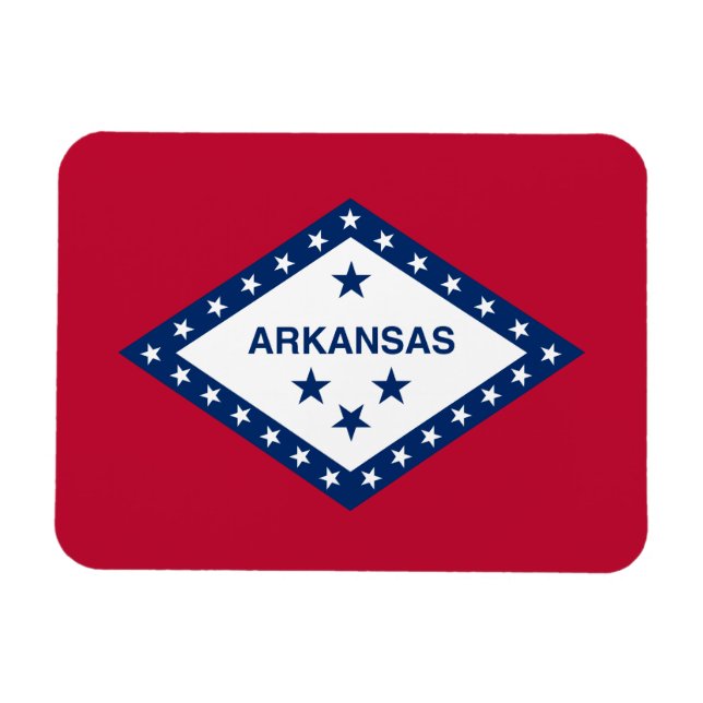Íman Bandeira do Estado do Arkansas (Horizontal)