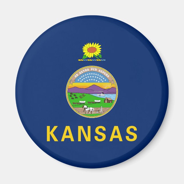 Íman Bandeira do Estado do Kansas (Frente)