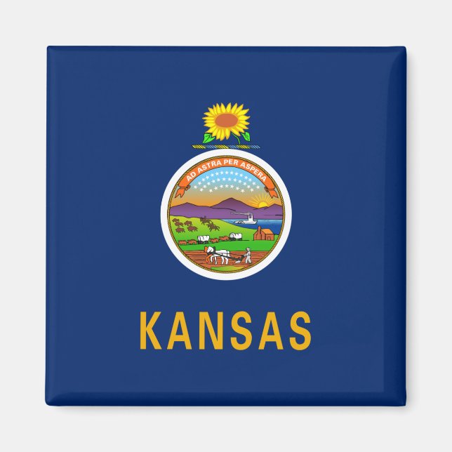 Íman Bandeira do Estado do Kansas (Frente)