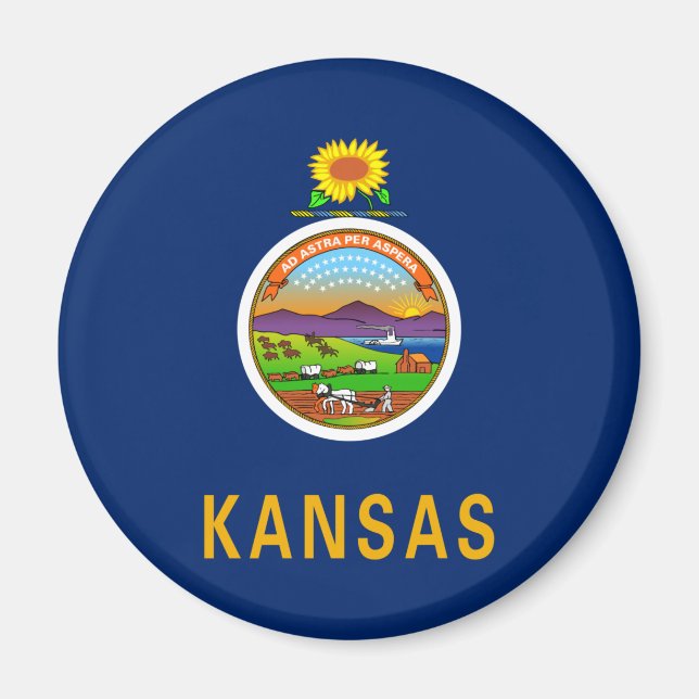 Íman Bandeira do Estado do Kansas (Frente)