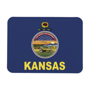 Íman Bandeira do Estado do Kansas, EUA