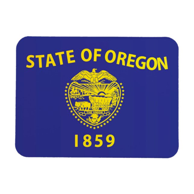Íman Bandeira do Estado do Oregon, EUA (Horizontal)