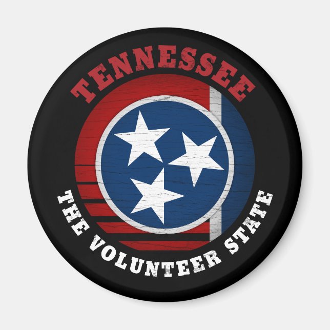 ÍMAN BANDEIRA DO ESTADO DO VOLUNTÁRIO DO TENNESSEE (Frente)