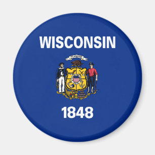 Íman Bandeira do Estado Patriótico de Wisconsin