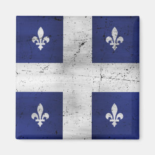 Íman Bandeira do estilo Quebec grunge erodido