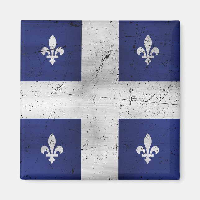 Íman Bandeira do estilo Quebec grunge erodido (Frente)