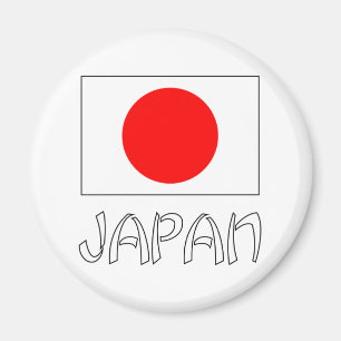 Íman Bandeira do Japão & Palavra Branca