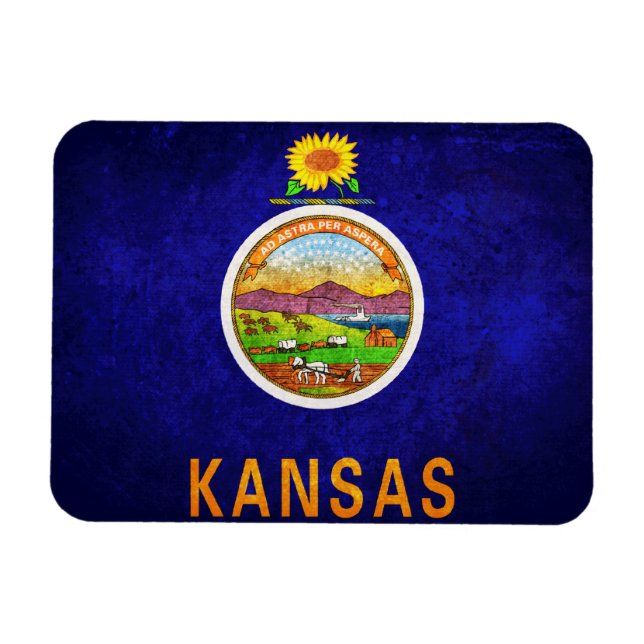 Íman Bandeira do Kansas (Horizontal)