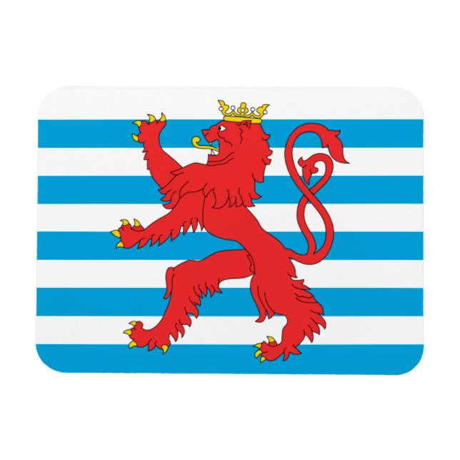Íman Bandeira do Luxemburgo - Leão Vermelho (Horizontal)