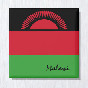 Íman Bandeira do Malawi e fãs de férias/esportes afri