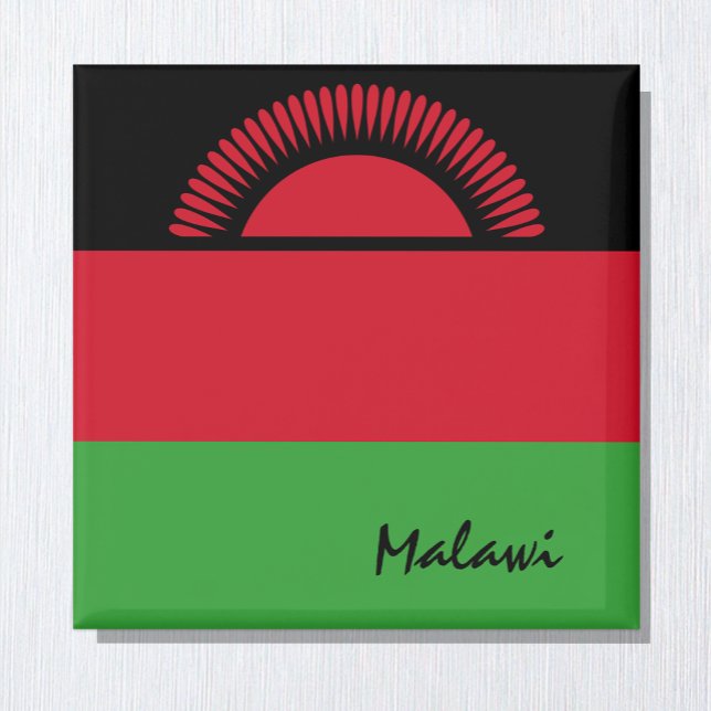 Íman Bandeira do Malawi e fãs de férias/esportes africa (Criador carregado)