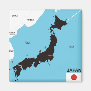 Íman bandeira do mapa político do país japão