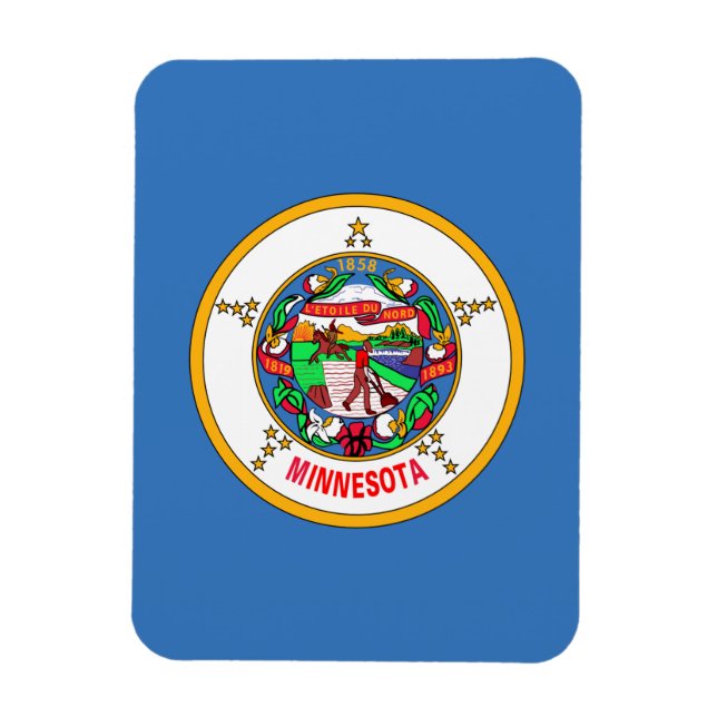 Íman bandeira do Minnesota (Vertical)