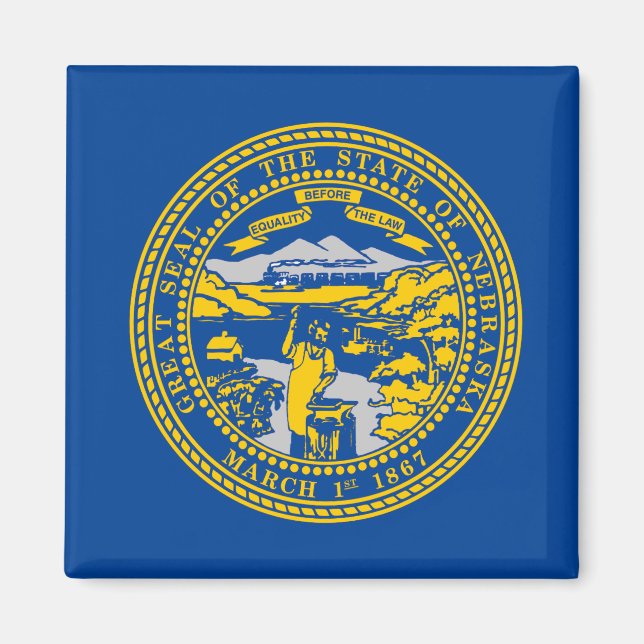 Íman Bandeira do Nebraska (Frente)