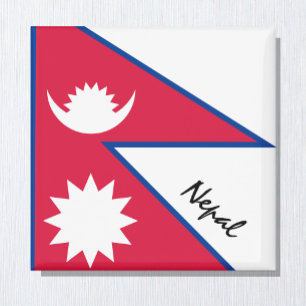 Íman Bandeira do Nepal e fãs de férias/esporte na Ás
