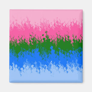 Íman Bandeira do Orgulho Abstrato Omnirromântico Trippy