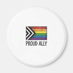 Íman Bandeira do Orgulho Aliado Vetor Camiseta Design_1