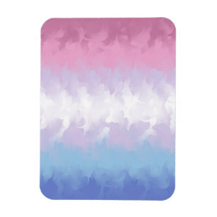 Íman Bandeira do Orgulho Bigênero Abstrata Fofa Pastel