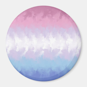 Íman Bandeira do Orgulho Bigênero Abstrato Pastel Boho