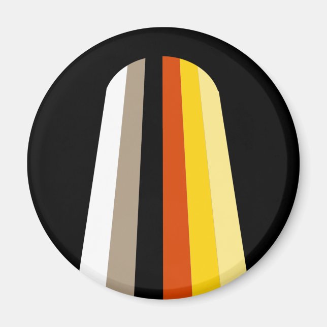 Íman Bandeira do Orgulho de Cabelo Longo (Frente)